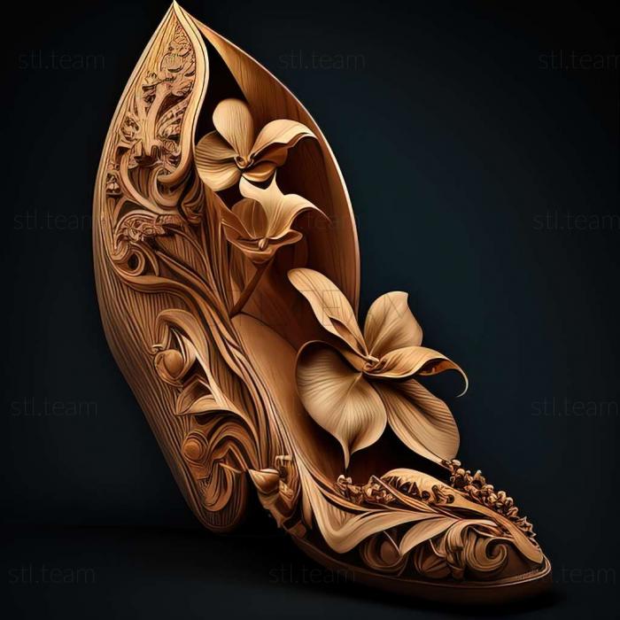 3D модель Орхидея туфелька Ротшильда (STL)
